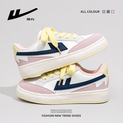 Pull-back dopamine splicing, contrasting platform shoes, cross-strap design low-top shoes, new versatile casual shoes