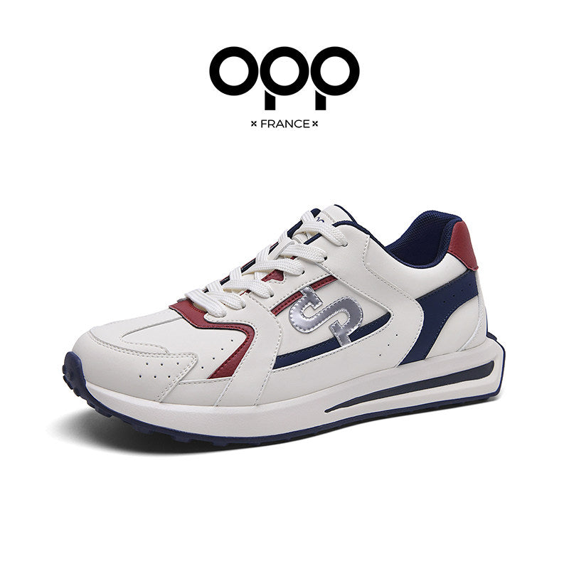 OPP men's shoes spring 2026 new high-end and versatile leather sneakers outdoor leisure running Forrest Gump shoes