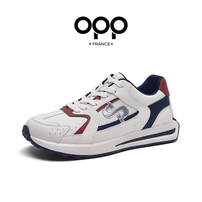 OPP men's shoes spring 2026 new high-end and versatile leather sneakers outdoor leisure running Forrest Gump shoes