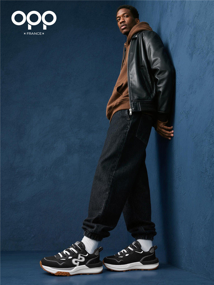 OPP men's shoes, spring outdoor sports and leisure running shoes, thick soles, versatile, high-end, niche fashion brand Forrest Gump shoes, men