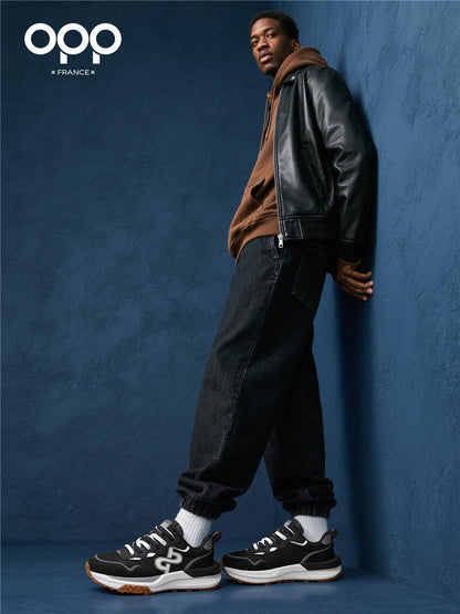 OPP men's shoes, spring outdoor sports and leisure running shoes, thick soles, versatile, high-end, niche fashion brand Forrest Gump shoes, men