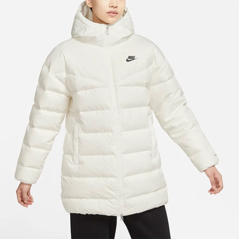 NIKE Women's Hooded Winter Midlength Casual Warm Jacket Jacket Down Jacket DQ6874-133-010