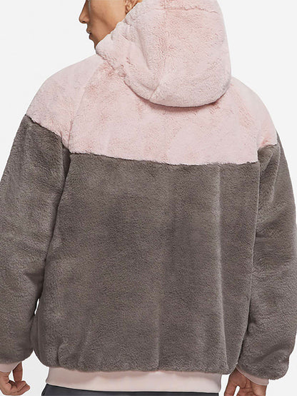 Casaco desportivo para homem Nike/Nike Official Genuine Faux Fur Mink, quente e confortável, modelo DH6683-289