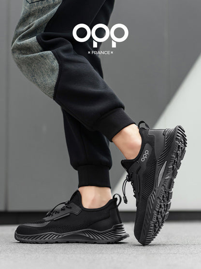 OPP mesh shoes men's shoes 2026 new spring breathable fly knit shoes men's casual sneakers outdoor running shoes