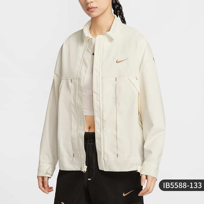 Nike Official Genuine New Women's Fashion Simple Sports Lapel Jacket Jacket IB5588-133