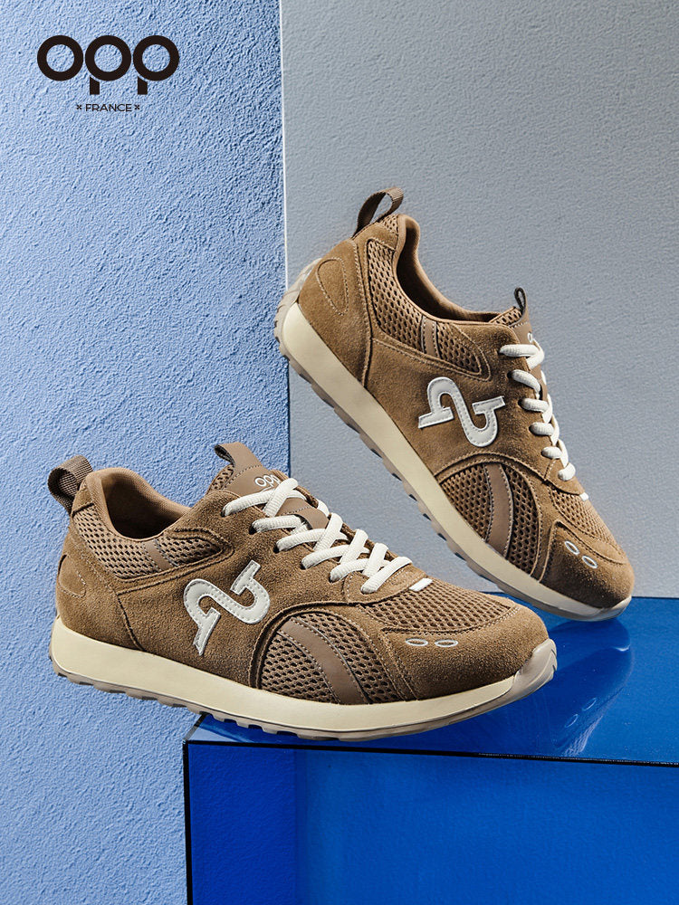 OPP Men's Shoes Spring 2026 New Men's Outdoor Sports and Leisure Shoes Retro Versatile Mesh Breathable Forrest Gump Shoes