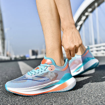 Moda explosiva amortecimento casual tênis leve e respirável masculino bordado na moda sapatos de corrida de alto valor tênis de corrida versáteis atacado