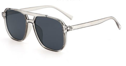 New cross-border double beam aviator sunglasses European and American same men's driving sunglasses high-end trend women's sunglasses