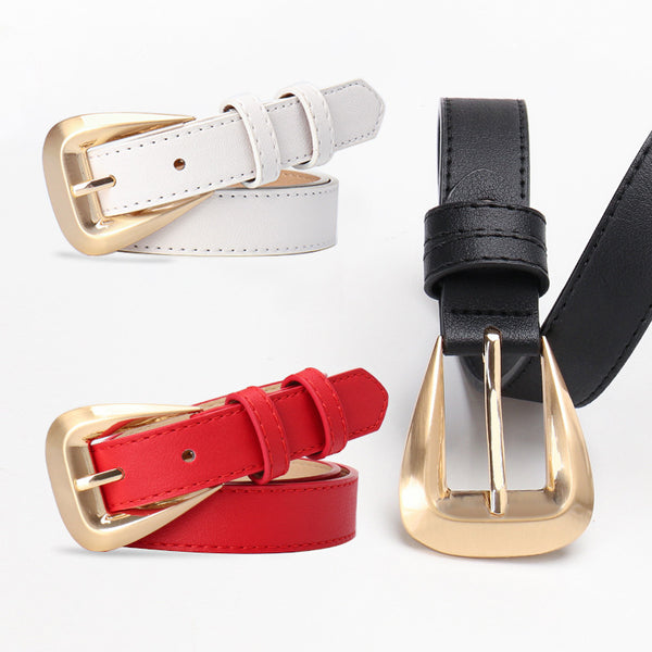 Versatile new niche trend women's belt simple cross-border decoration belt with jeans suit belt women
