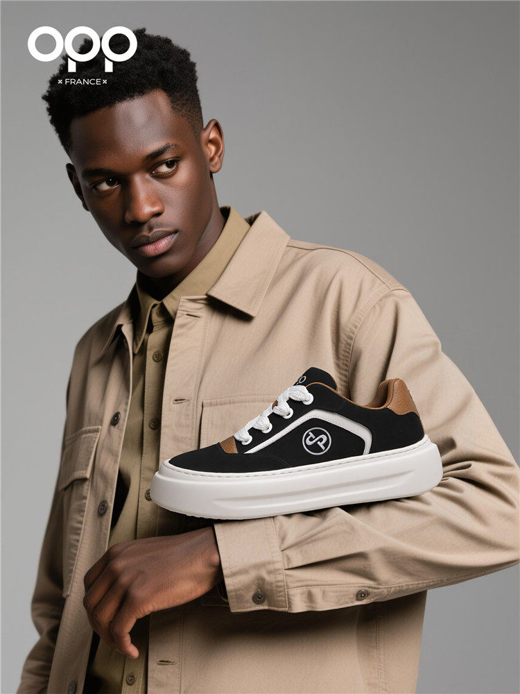 OPP men's shoes spring niche trendy brand design, thick sole heightened, casual, versatile, sports, retro, low-top shoes, men