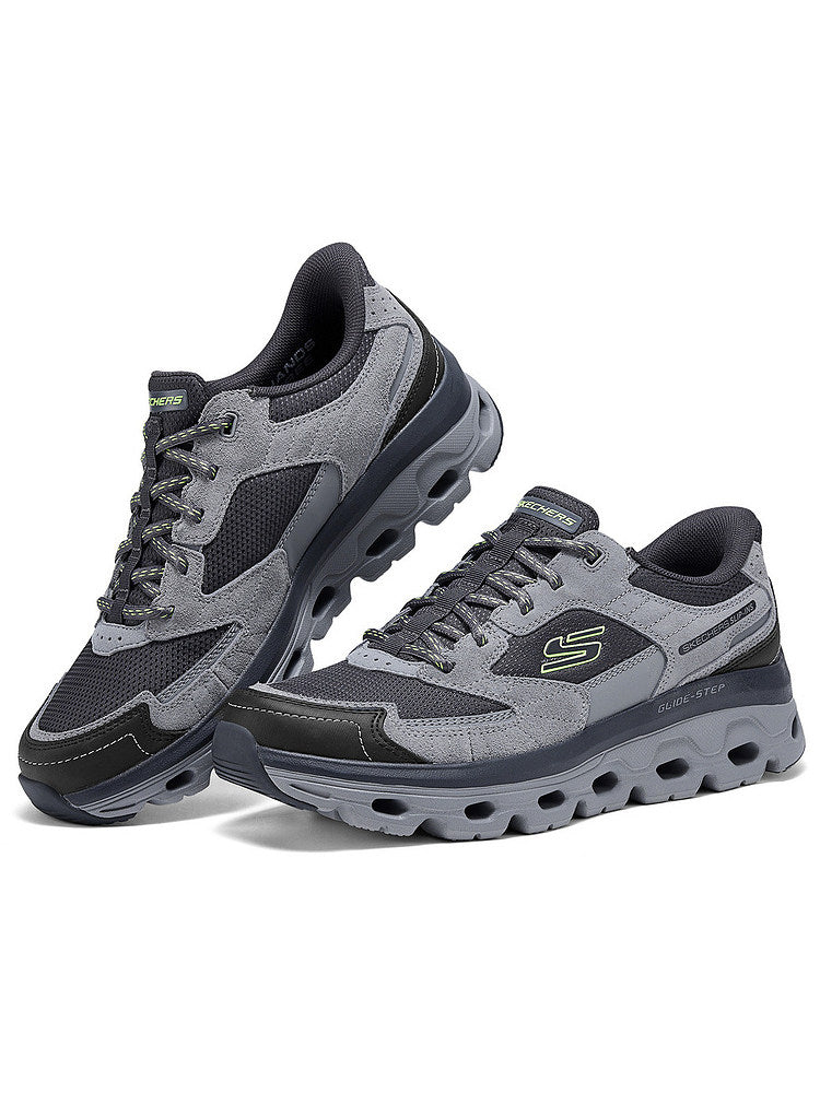 Skechers Flash Shoes Men's Outdoor Shoes Platform Abrasion Resistant Casual Sneakers Cushioning Hiking Shoes 237814 GYCC