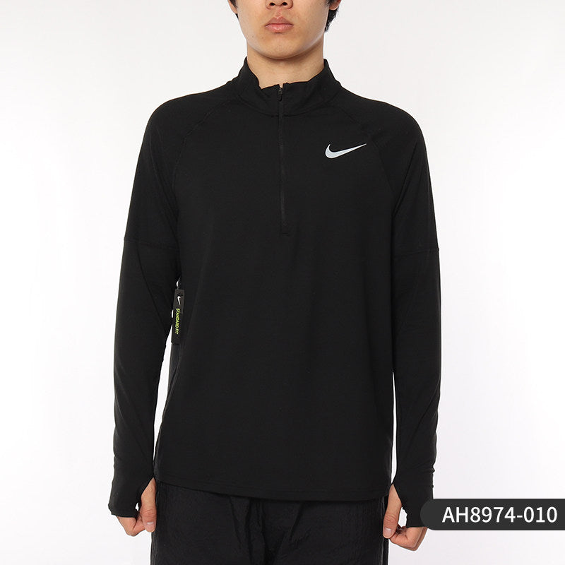 Nike Official Genuine Spring Men's Half Zipper Running Sports Training Long Sleeve AH8974-638