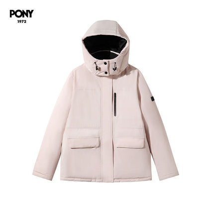 PONY1972 Women's Down Jacket Autumn Winter New Mid-Length Down 244W2OF34