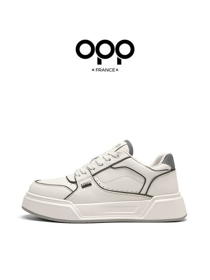 OPP men's shoes spring 2026 new thick-soled heightened athleisure board shoes low-top versatile popular white shoes