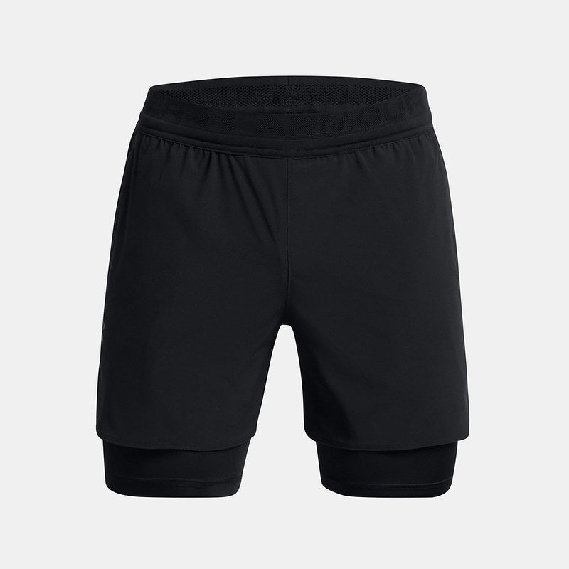 Under Armour UA Men's New Athleisure Fitness Breathable and Comfortable Black Woven Shorts 1378604-001