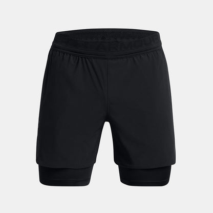 Under Armour UA Men's New Athleisure Fitness Breathable and Comfortable Black Woven Shorts 1378604-001