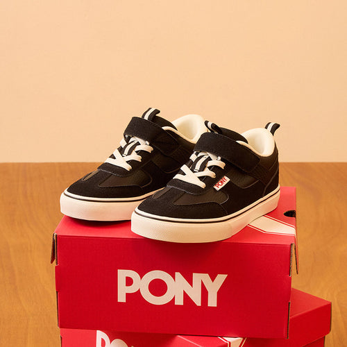 Pony Children's Shoes Spring 2025 New Boys' Board Shoes Black Athleisure Shoes 251K1SK01BK