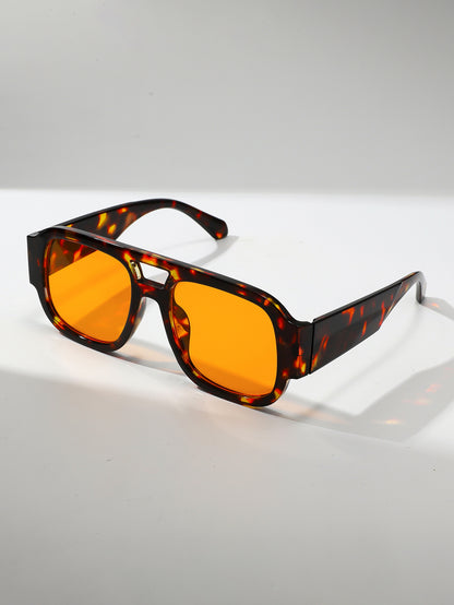 Dual-beam sunglasses, new fashionable sun-protection sunglasses, European and American photo influencer sunglasses, women's high-end style