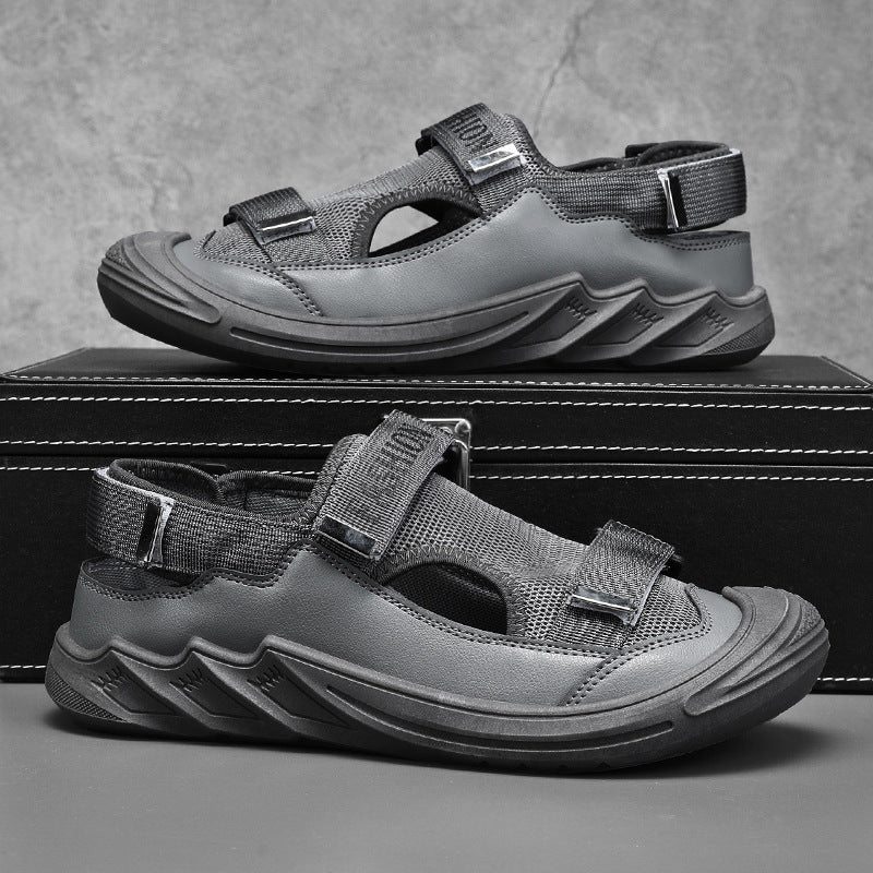 Men's Sandals Soft Sole, 2026 Summer New Rome Vacation Casual Beach Shoes, Clog Shoes, Breathable Closed-Toe Sandals