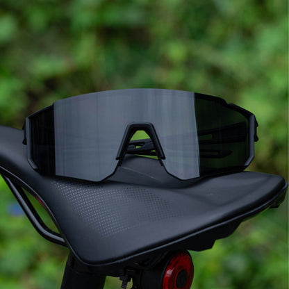 Large-frame glasses, cross-border outdoor one-piece cycling sunglasses, mountaineering fashion polarized sunglasses for men and women, UV protection