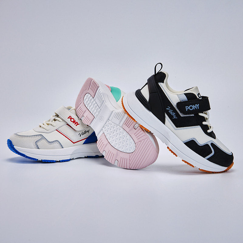 Pony PonySOHO-K Versatile Velcro Fashion Casual Vintage Sneakers for Boys and Girls 234K1SO56