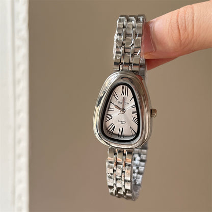 Cross-border hot-selling wristwatches, steel strap watches, women's snakehead head, commuter, light luxury minimalist, quartz watches, women's watch manufacturer wholesale