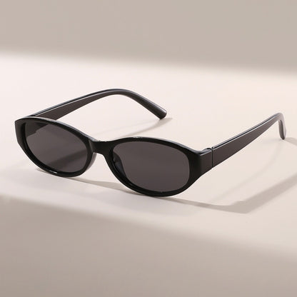 Oval frame sunglasses for women, gyu girls, Y2K trendy cross-border new sunglasses, face-flattering, small driving vacation sunglasses