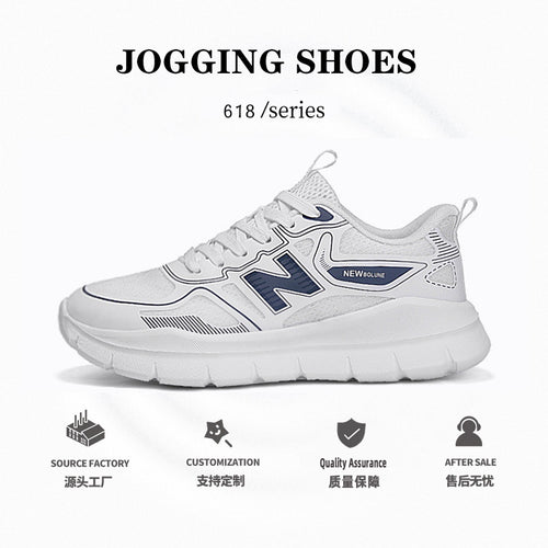 Primavera e outono New Balance Cool Running Men's Shoes Thick Sole Shock-Absorbing Running Shoes Casual Couple Trend Versatile Sports Shoes Atacado