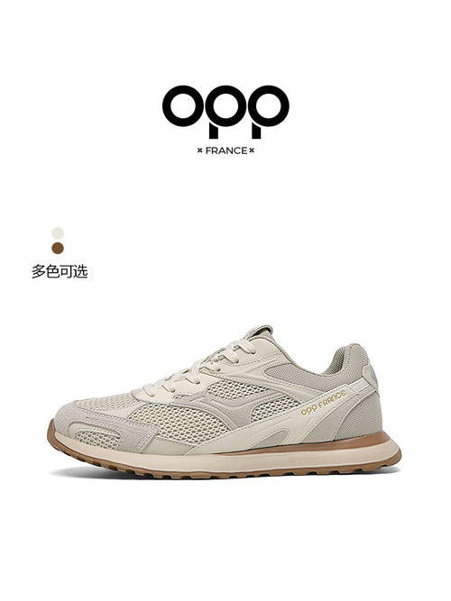 OPP Spring Men's Shoes Breathable Mesh Sneakers New Casual Shoes Non-Slip Men's Shoes Daddy Shoes Men's Running Shoes