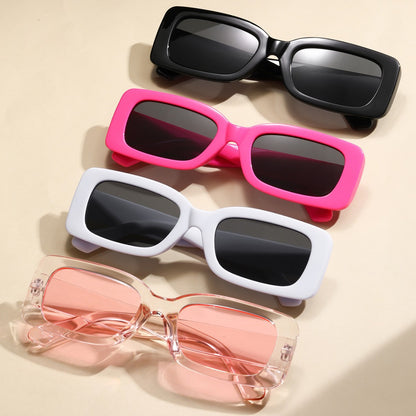European and American small square frame sunglasses for men and women, new retro classic sunglasses, simple wide-leg sunglasses, UV protection