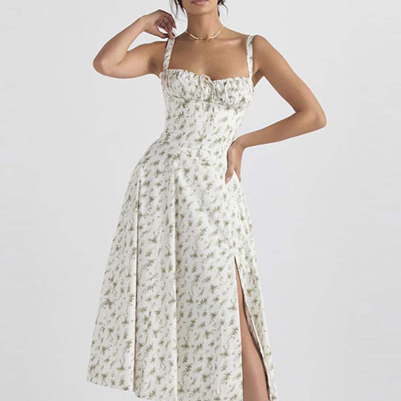 2024 Amazon New Women's French Gentle Style Skirt Summer Temperament Elegant and Fashionable Slip Dress
