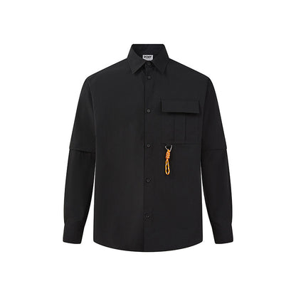 PONY 25 spring new men's outdoor detachable breathable loose long sleeve shirt 251M2FS01