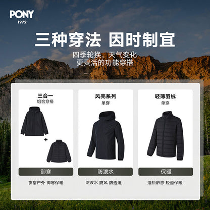 PONY Autumn and Winter New Men's and Women's Outdoor Sports Warm and Wearable Lightweight Casual Jacket 243U2KJ55BK
