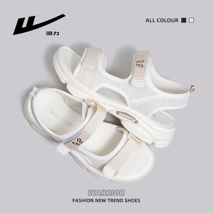 Pull-back soft soles, lightweight minimalist style sandals, outdoor easy to put on and take off beach shoes, comfortable and versatile Velcro casual shoes for women