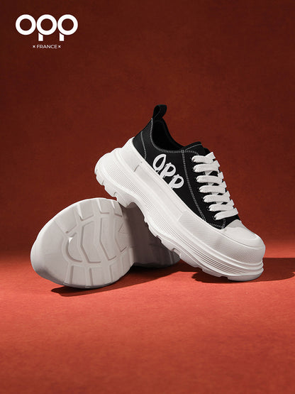 OPP men's shoes spring men's platform heightening classic trend outdoor sports leisure leather high-end ruffian handsome board shoes