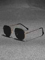 Gold frame gray piece