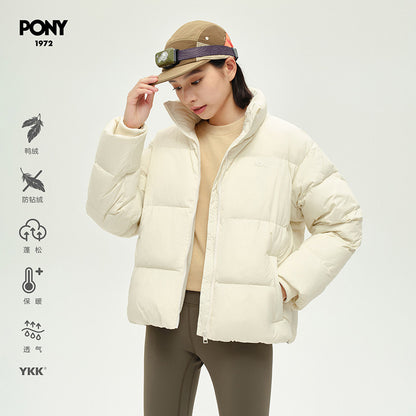 Boni PONY1972 Women's 2025 New Winter Outdoor Leisure Down Jacket Off-White 243W2OF30OW