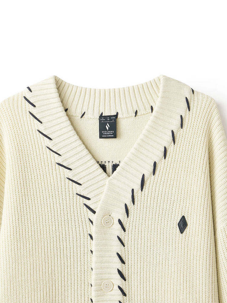 Skechers x RMTCRW Loose Vintage Knitted Sweater Jacket for Men and Women L424U123 029Y