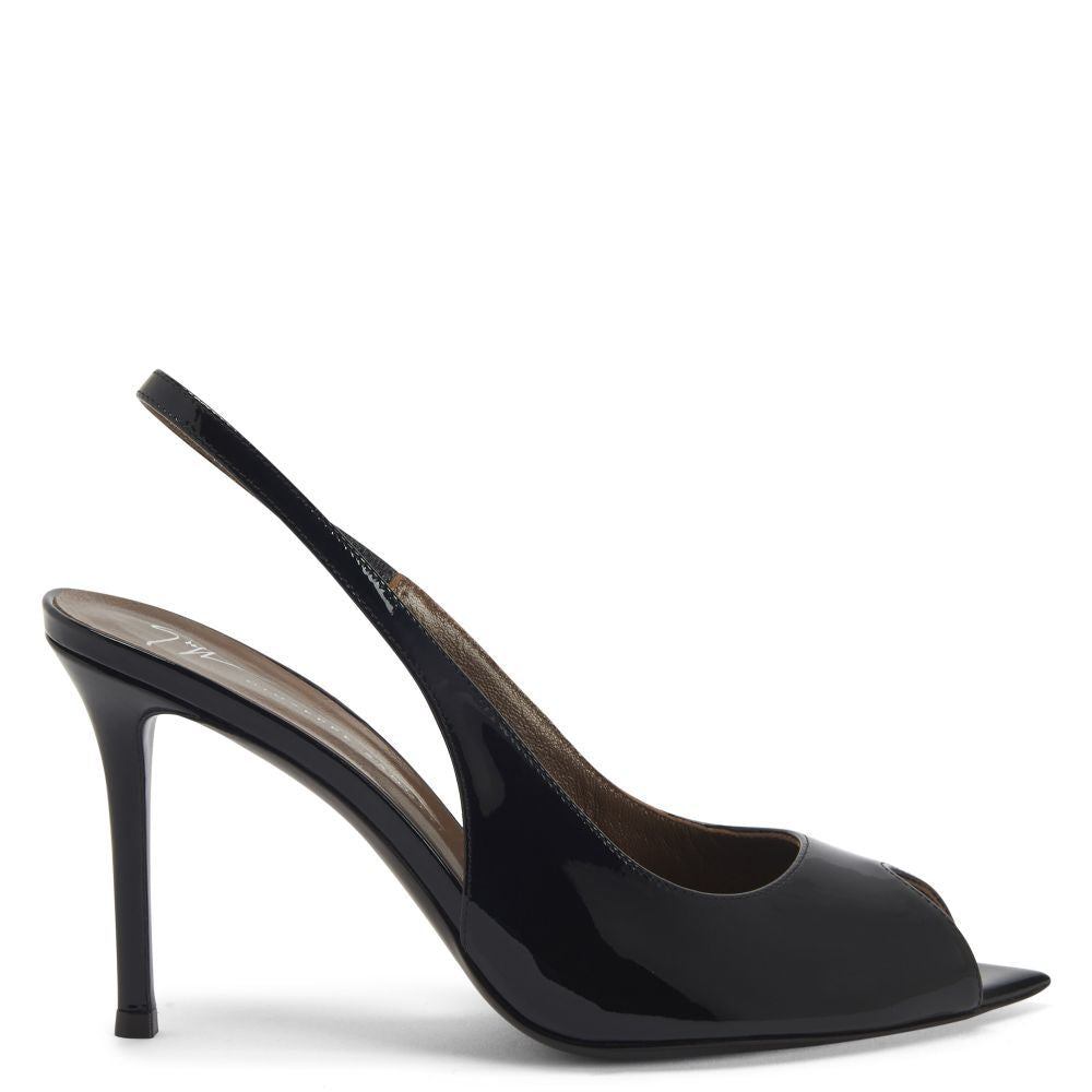 2026 summer new open-toe pointed fish mouth high heels stiletto heels and empty patent leather sandals for women cross-border European and American style