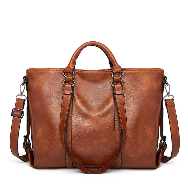 Amazon Hot Bag Women's 2024 New European and American Fashion Soft Leather Large Capacity Tote Bag Shoulder Tote Bag | Ciaura