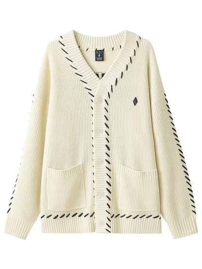 Skechers x RMTCRW Loose Vintage Knitted Sweater Jacket for Men and Women L424U123 029Y