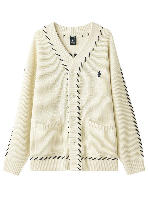 Skechers x RMTCRW Loose Vintage Knitted Sweater Jacket for Men and Women L424U123 029Y