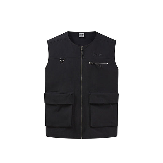 Pony1972 Bony Vest Men's 2025 Spring New Outdoor Sports Leisure Zipper Vest 251M2EG01BK