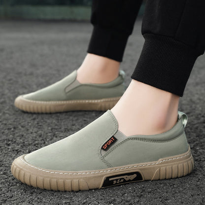 New Men's Pedal Shoes Ice Silk Umbrella Cloth Shoes Summer Breathable Low Top Trend Sneakers Cross-border Wholesale