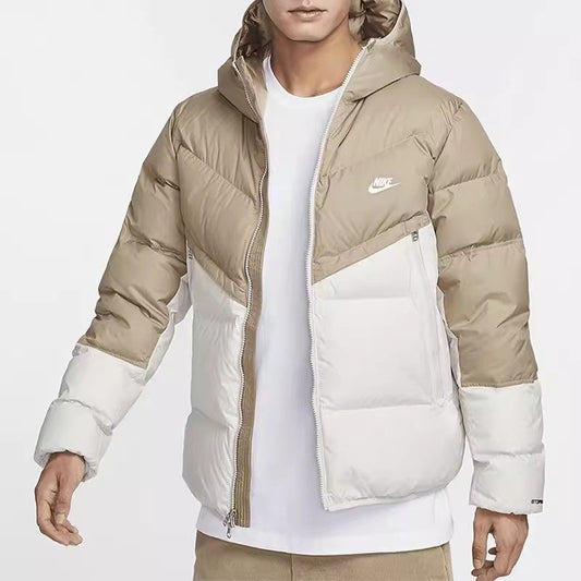 NIKE Men's Winter Hooded Warm Cropped Casual Jacket Jacket Down Jacket DV1132-247-010