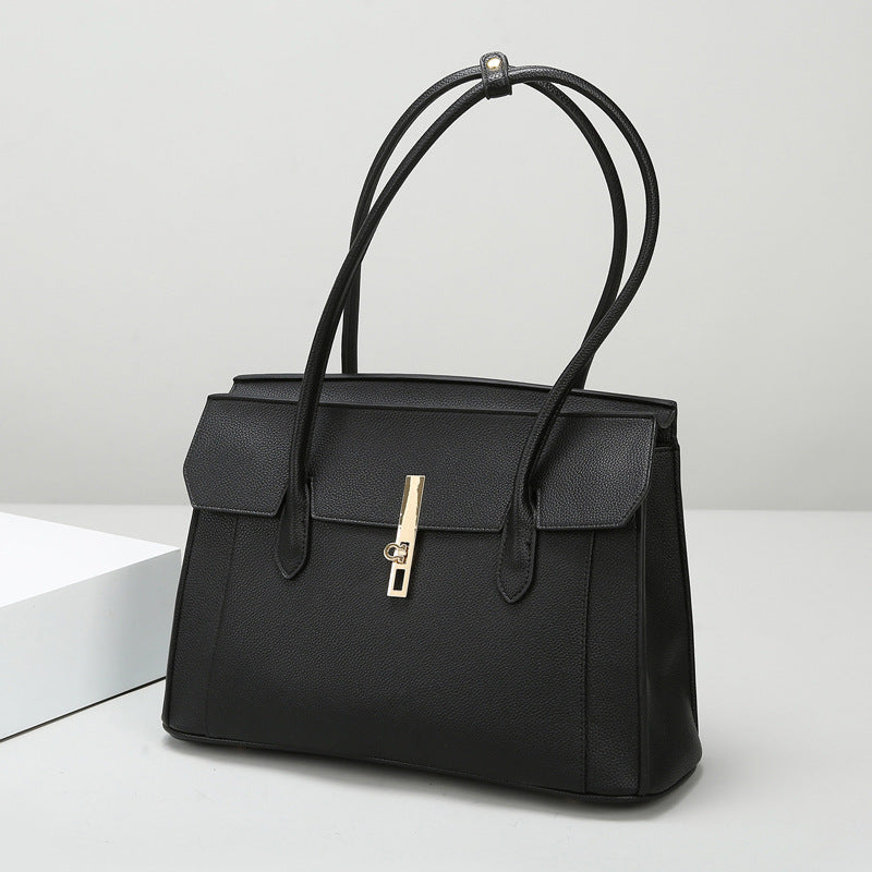 Bolsa tote Novo modelo elegante Bolsa fashion minimalista Grande capacidade para o dia a dia bolsa para outono/inverno acabamento sofisticado Bolsa de ombro feminina