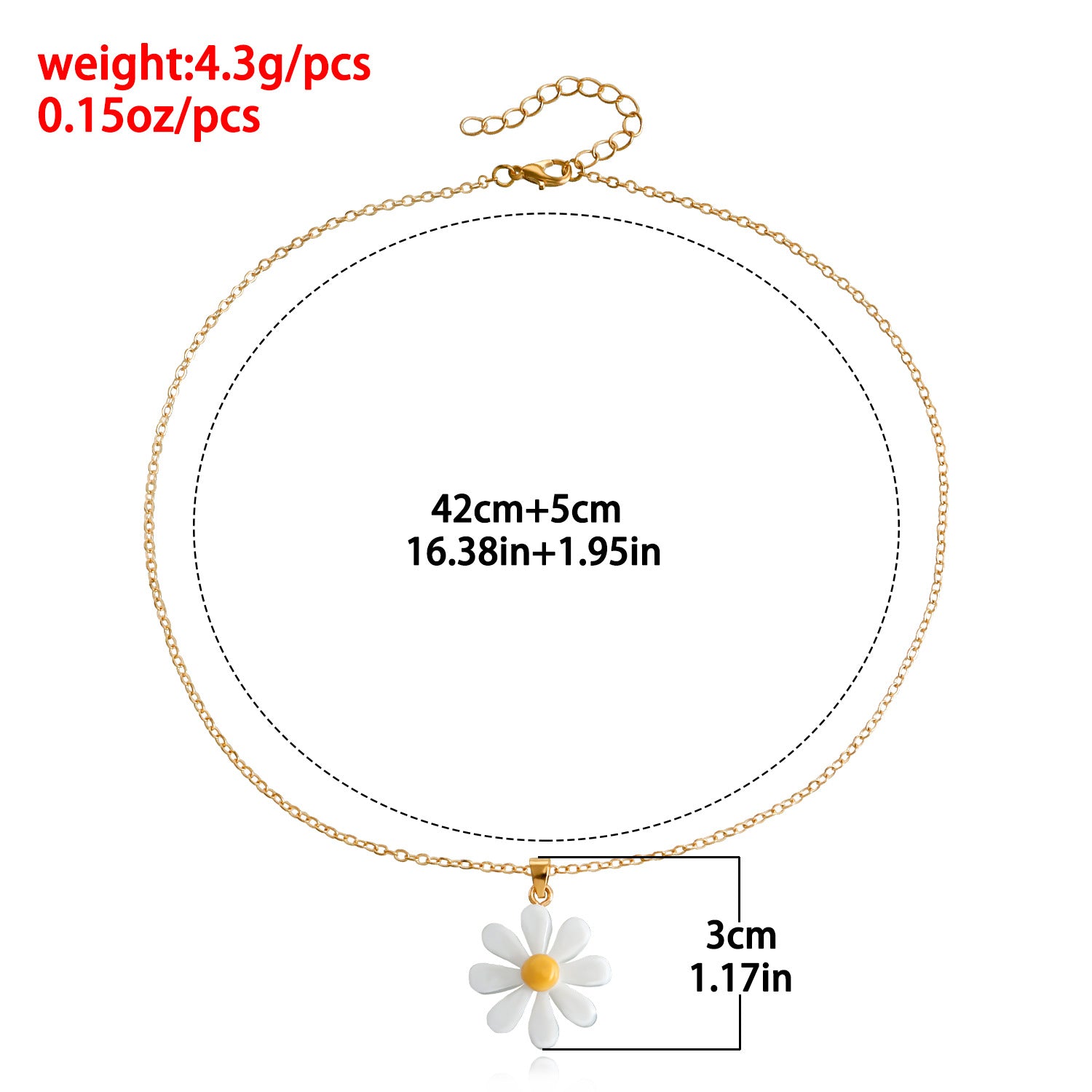 European and American cross-border jewelry Y2K simple small fresh petal pendant necklace female sweet flower tassel clavicle chain