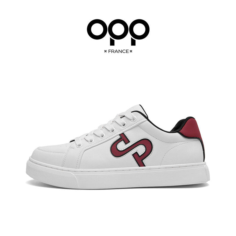 OPP men's shoes spring low-top versatility leather light luxury white shoes casual sports light trend comfortable plate shoes for men