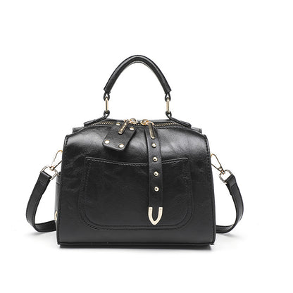 Cross-border bag women's 2023 new foreign trade women's bag simple PU small square bag vintage fashion shoulder bag handbag