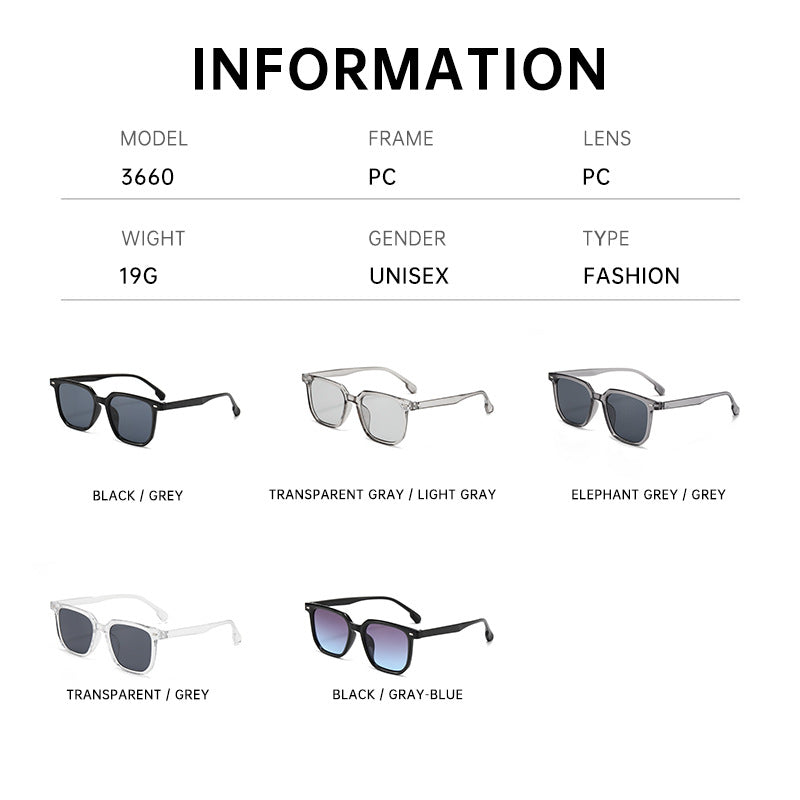 Simple polygonal rice nail sunglasses 2025 new cross-border personality men and women driving beach square sunglasses on behalf of the distribution